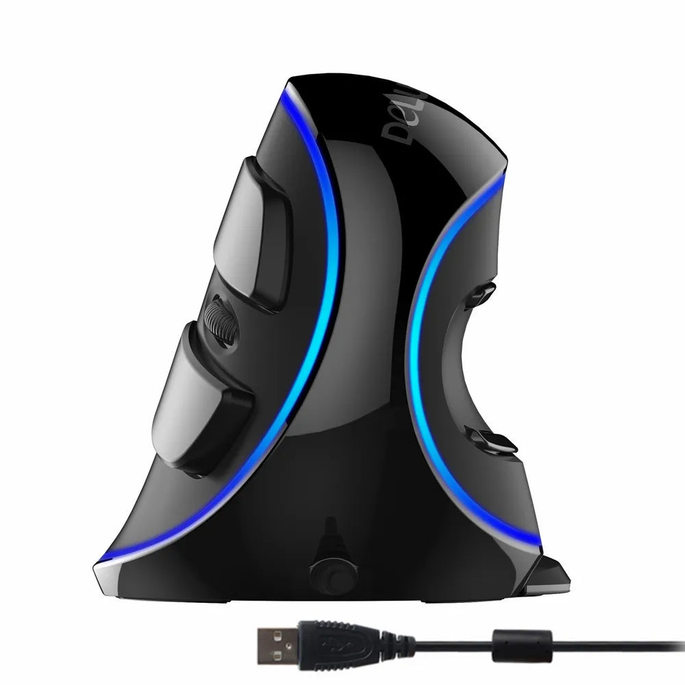 Delux M618 Plus Ergonomic Vertical Gaming Mouse 4000 DPI RGB