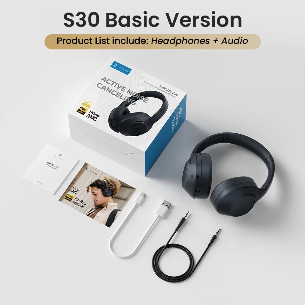 Haylou S30 Wireless Bluetooth Headphones With Adaptive Noise Cancellation
