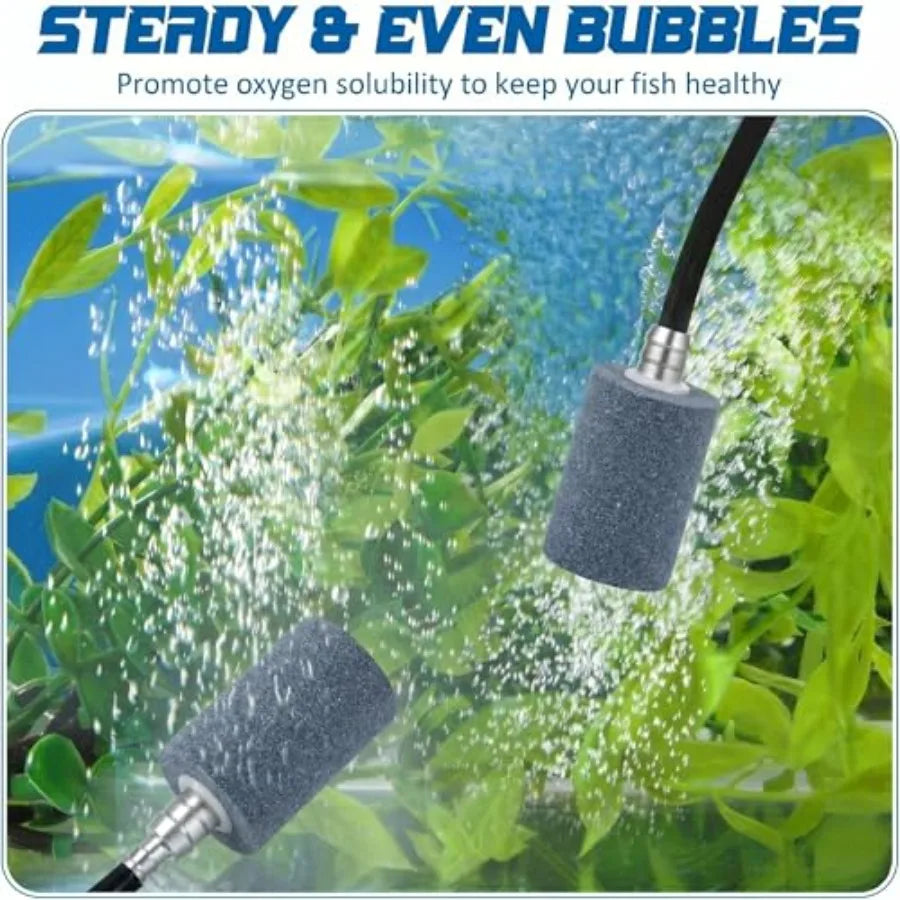 Cylinder Air Stone for Aquarium 24 Pack Sintered Mineral Diffuser