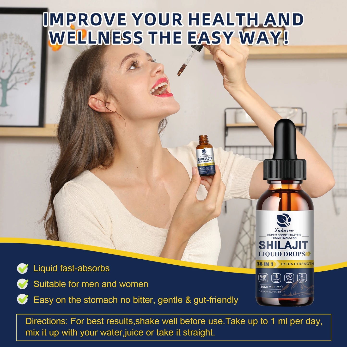 Beworths Shilajit Drops With 85 Minerals And Fulvic Acid
