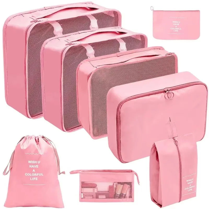 Travel Organizer Packing Cubes Set 7 To 11 Pcs Polyester Bags