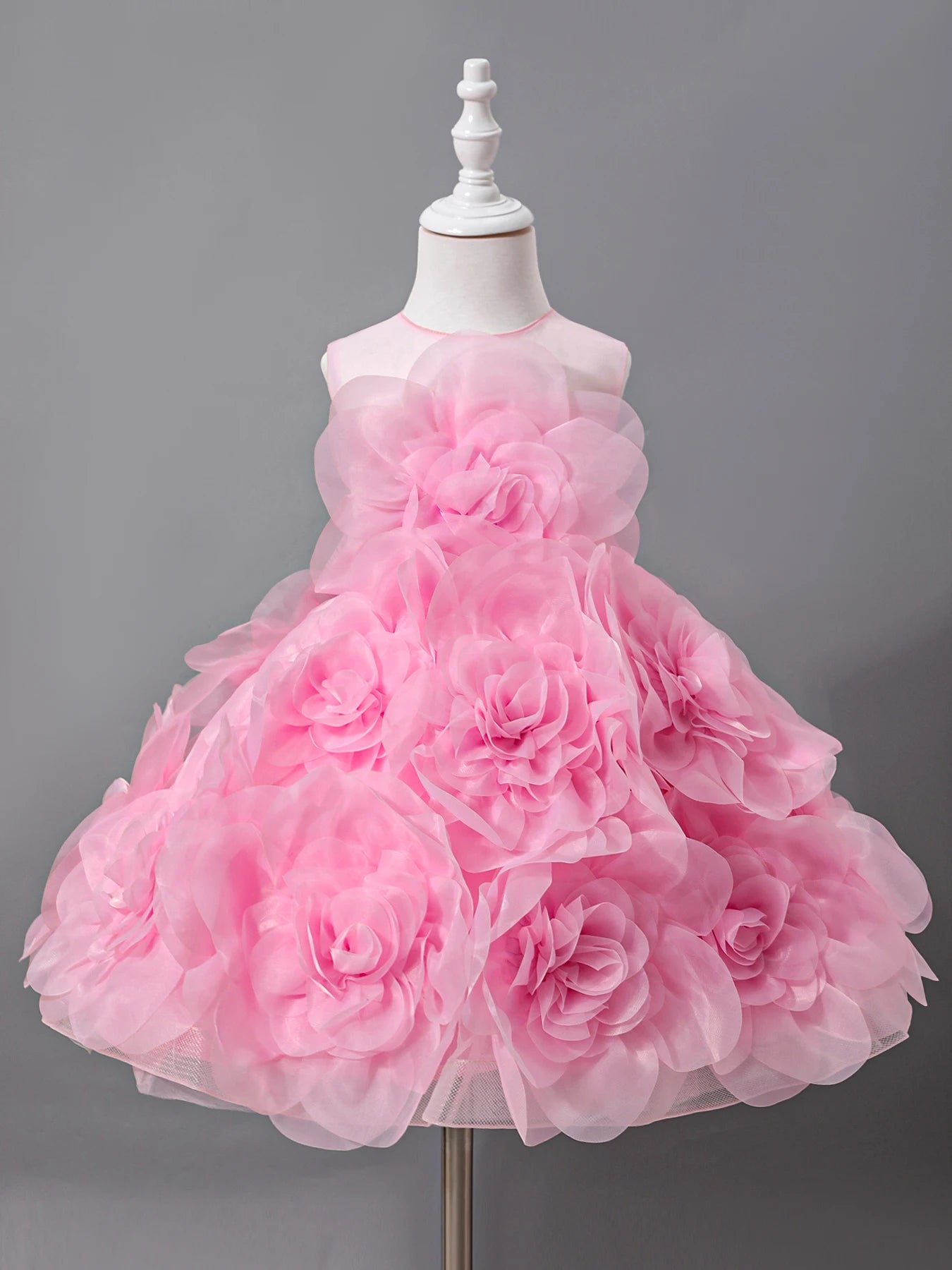 Girls Princess Dress Luxury Sleeveless Party Evening Gown
