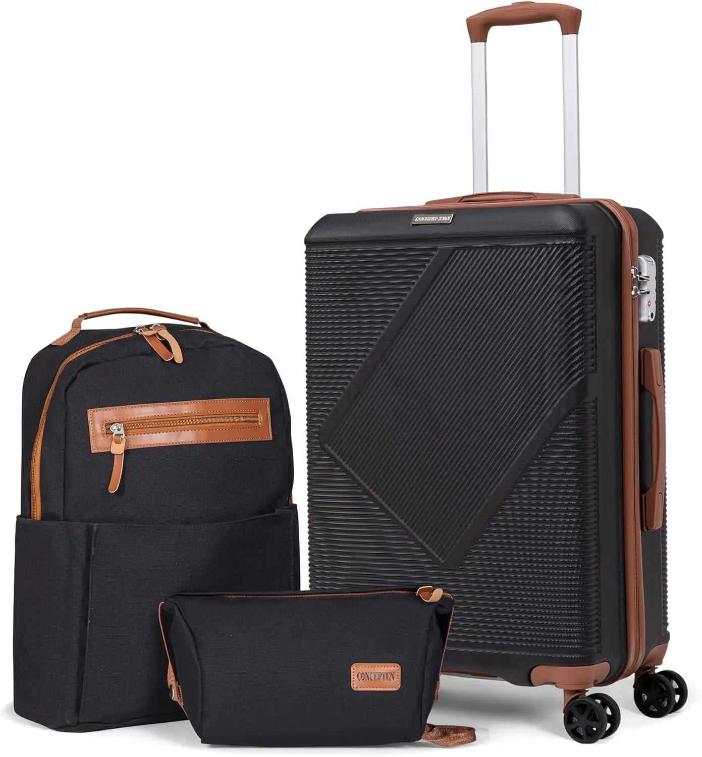 5-Piece ABS Hardside Luggage Set With TSA Lock Spinner Wheels