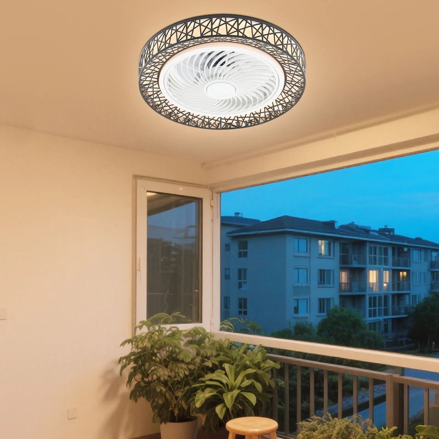 Bymaocar 6 Speed Ceiling Fan Light With Remote Control LED