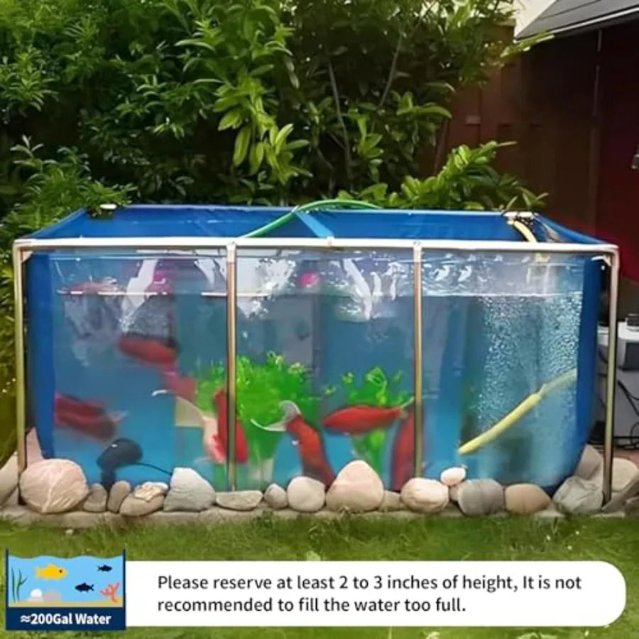 Temporary KOI Outdoor Pond Aquarium Tank With PVC Viewing Panel