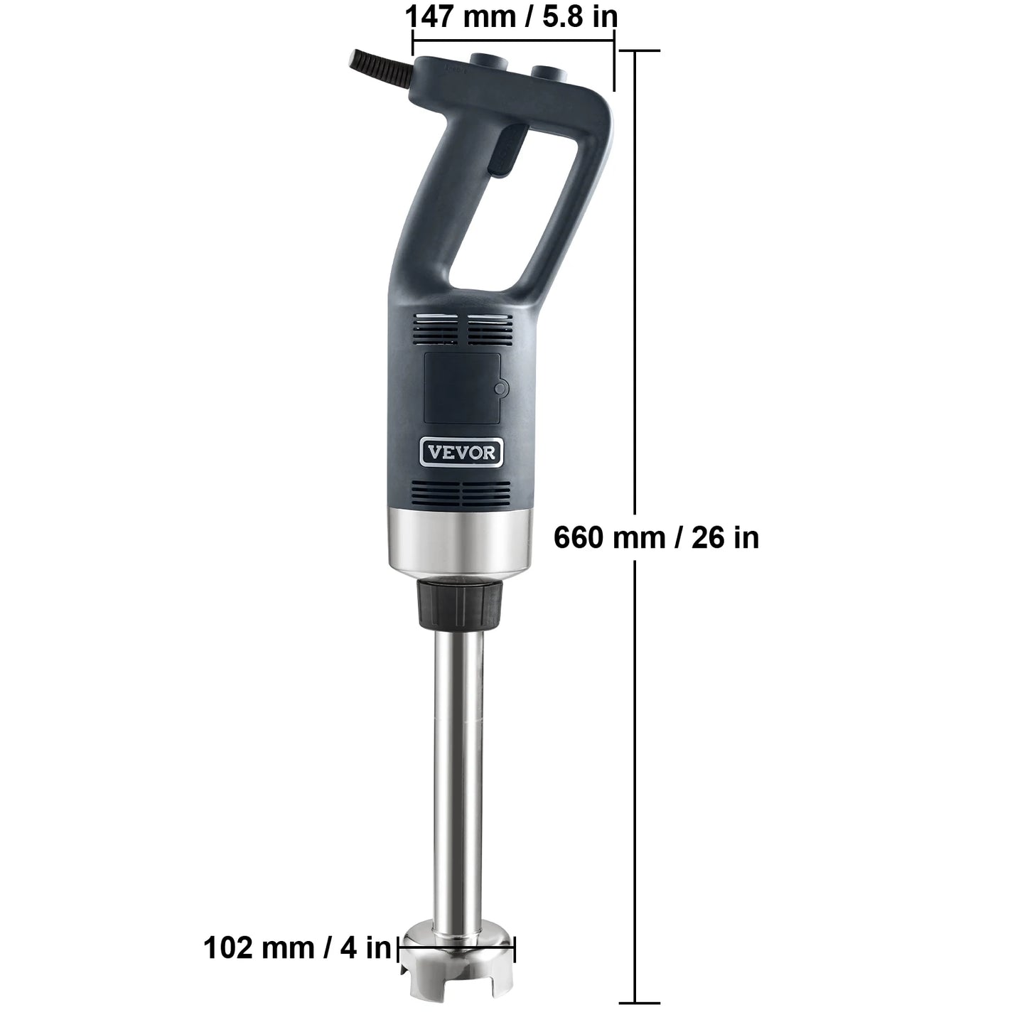 SucceBuy Commercial Immersion Blender 500W Heavy Duty Kitchen Stick Mixer
