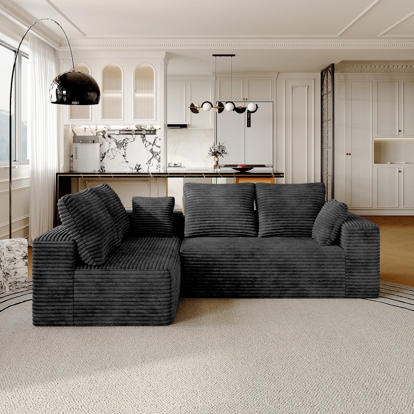 Sdorens Cloud Sectional Sofa L Shaped Chaise For Living Room