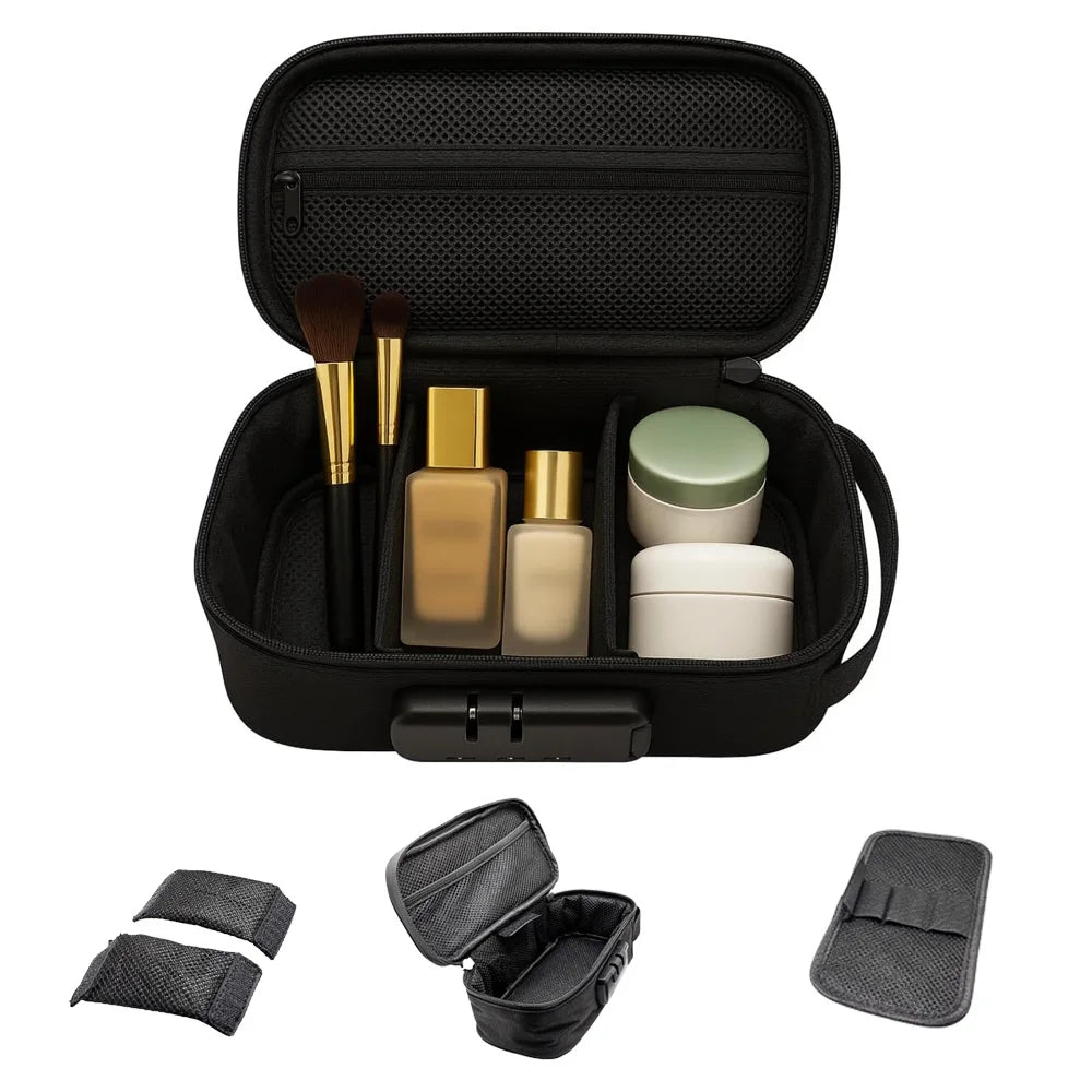 Smell Proof Travel Bag With Combination Lock Odor Resistant Case