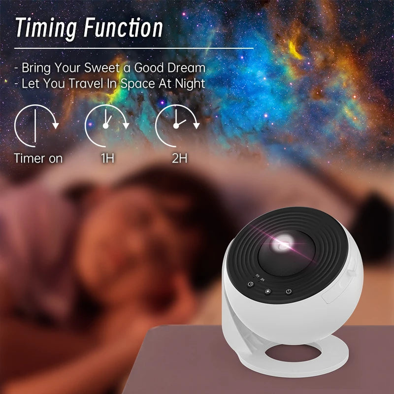 AUSYLE Night Light Galaxy Projector Starry Sky 360 Degree Kids Planetarium Lamp