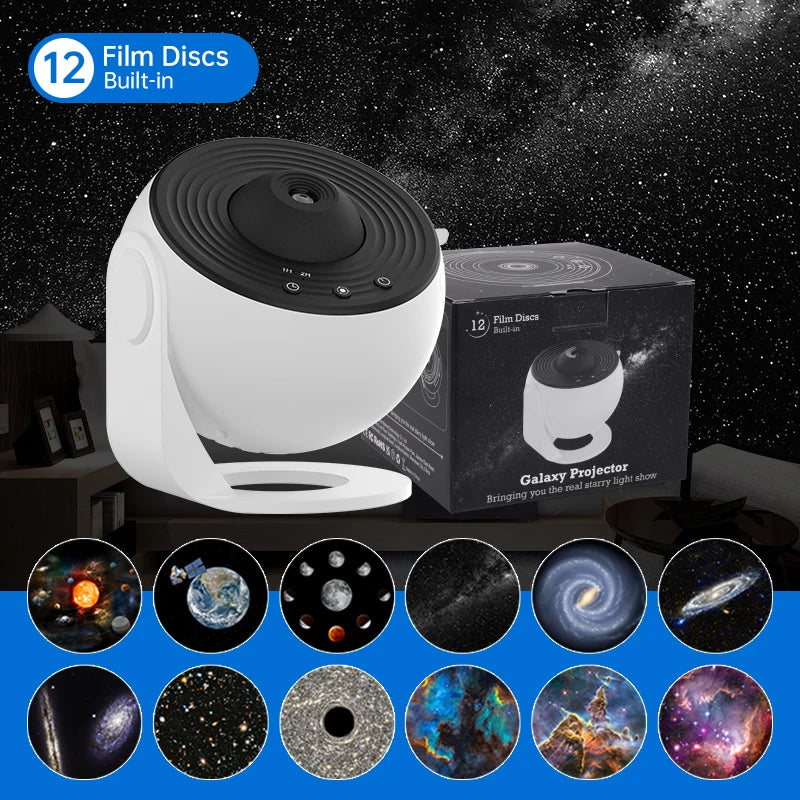 AUSYLE Night Light Galaxy Projector Starry Sky 360 Degree Kids Planetarium Lamp
