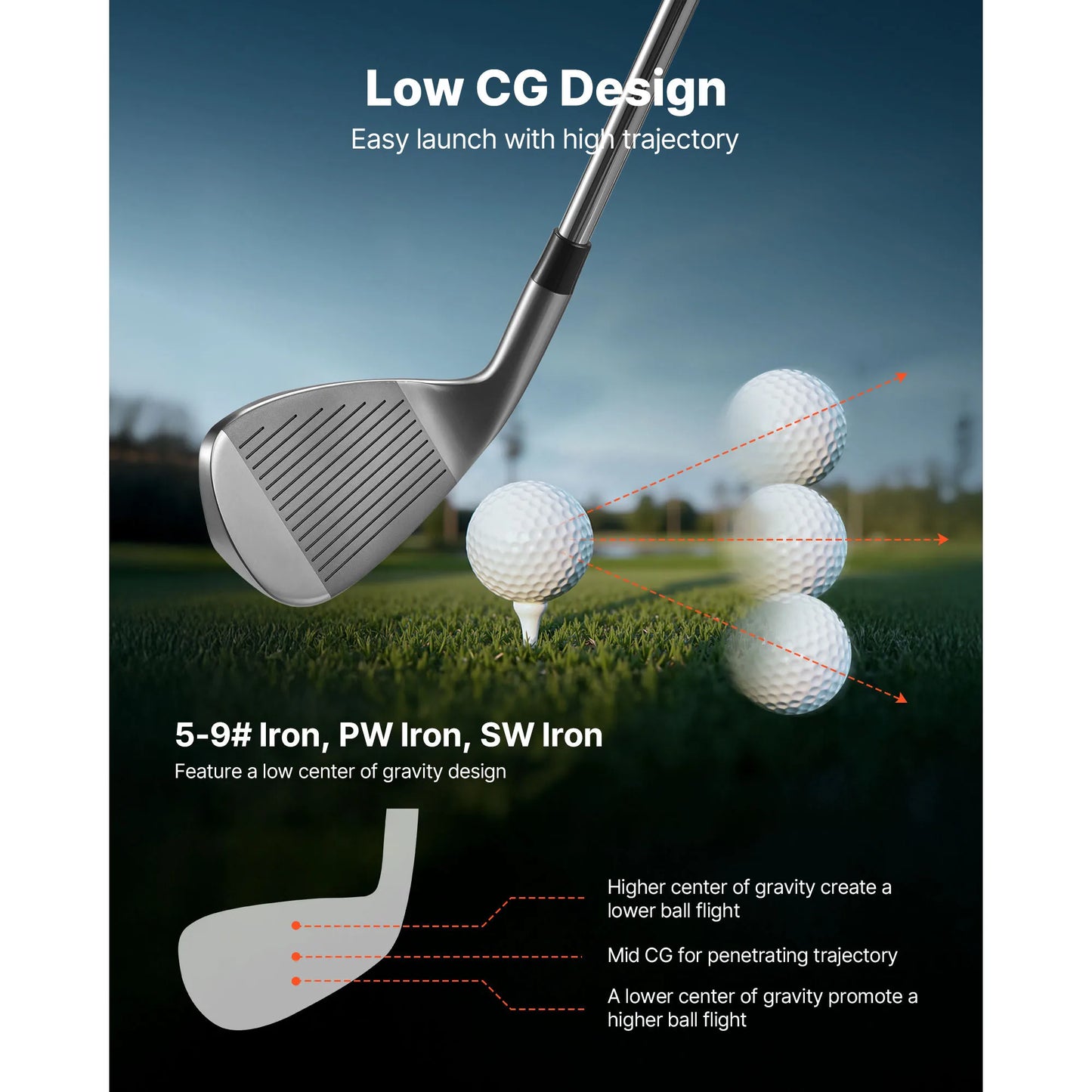 SucceBuy Golf Club Set 12 Piece Right Handed With Driver