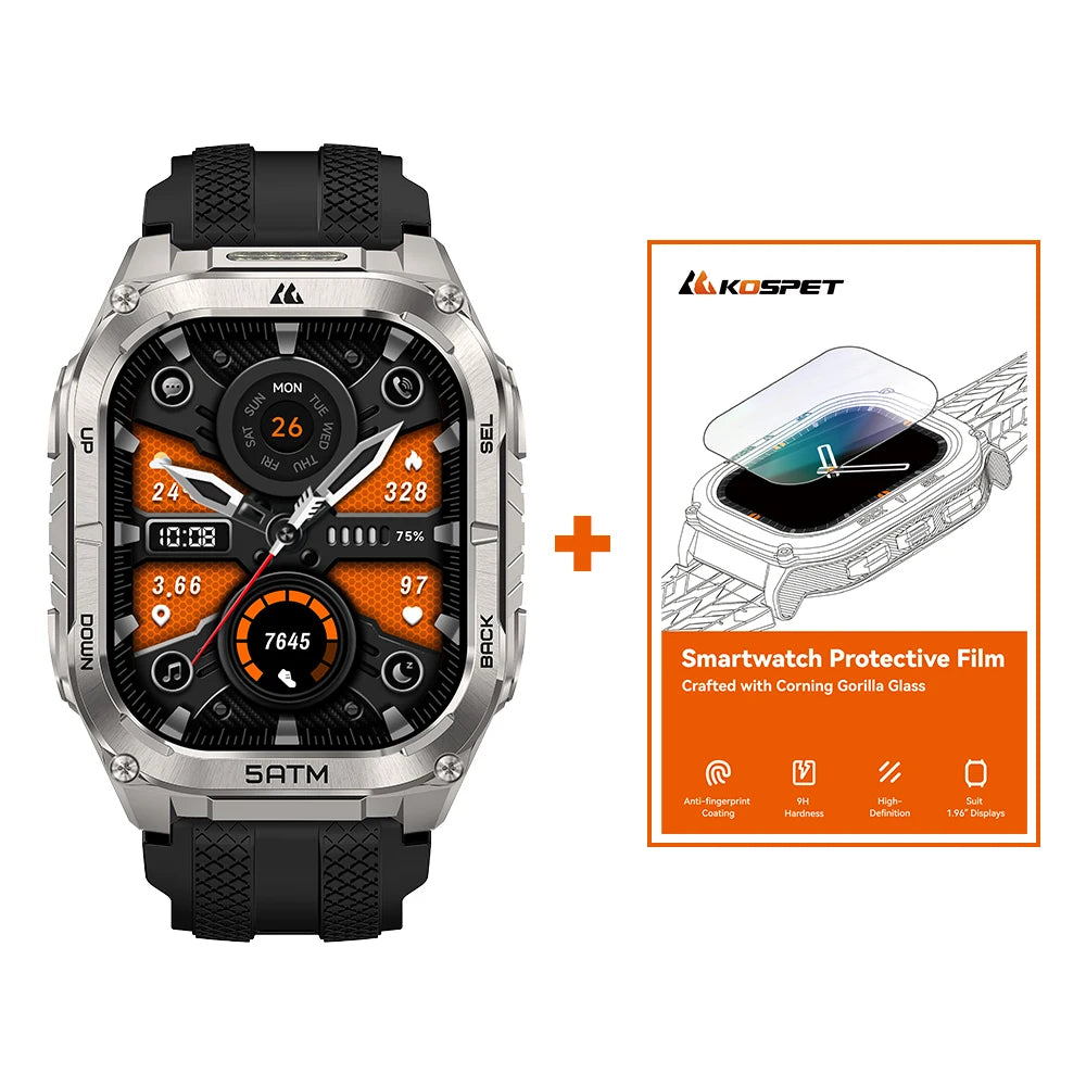 KOSPET Tank M4C Rugged Smartwatch Military Grade GPS With Flashlight
