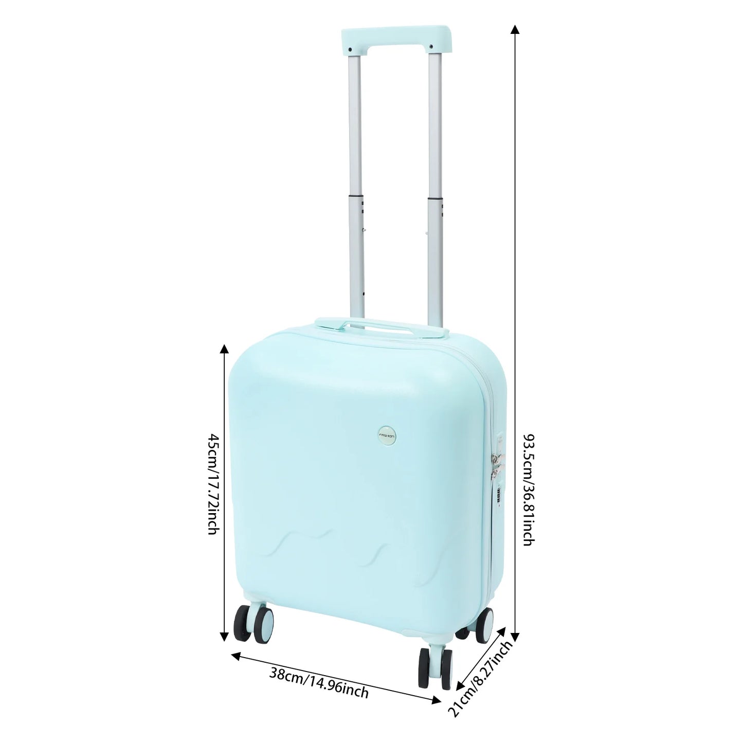 Hardside Carry On Luggage ABS PVC With USB Port Cup Holder Password Lock