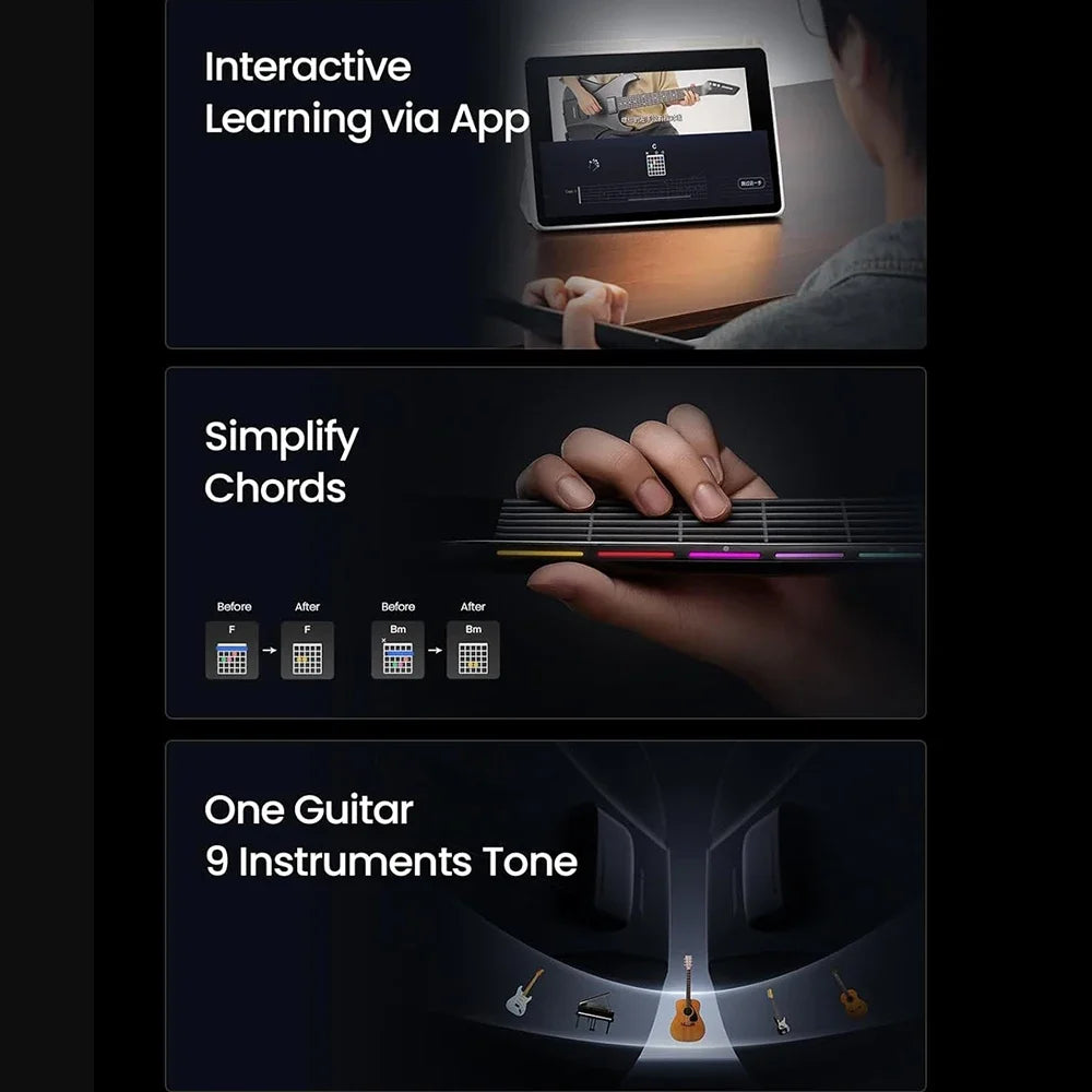 AeroBand Travel Electric Guitar Silicone String AllinOne 9 Styles