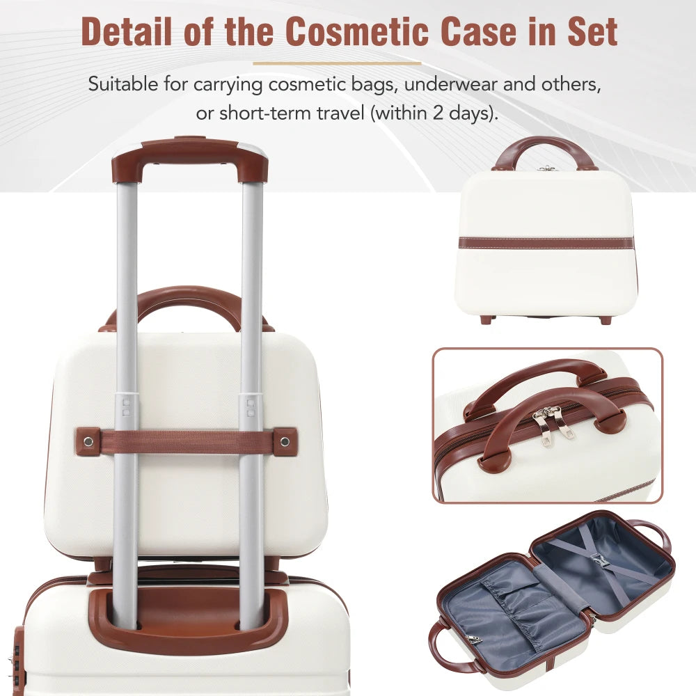 Expandable Hardside Luggage Set 4 Piece Spinner With TSA Lock
