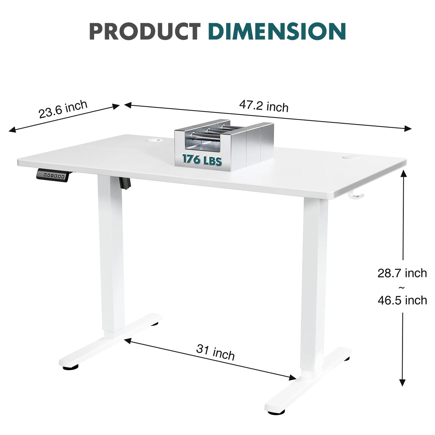 JHK Ergonomic Electric Standing Desk Adjustable Height Computer Desk