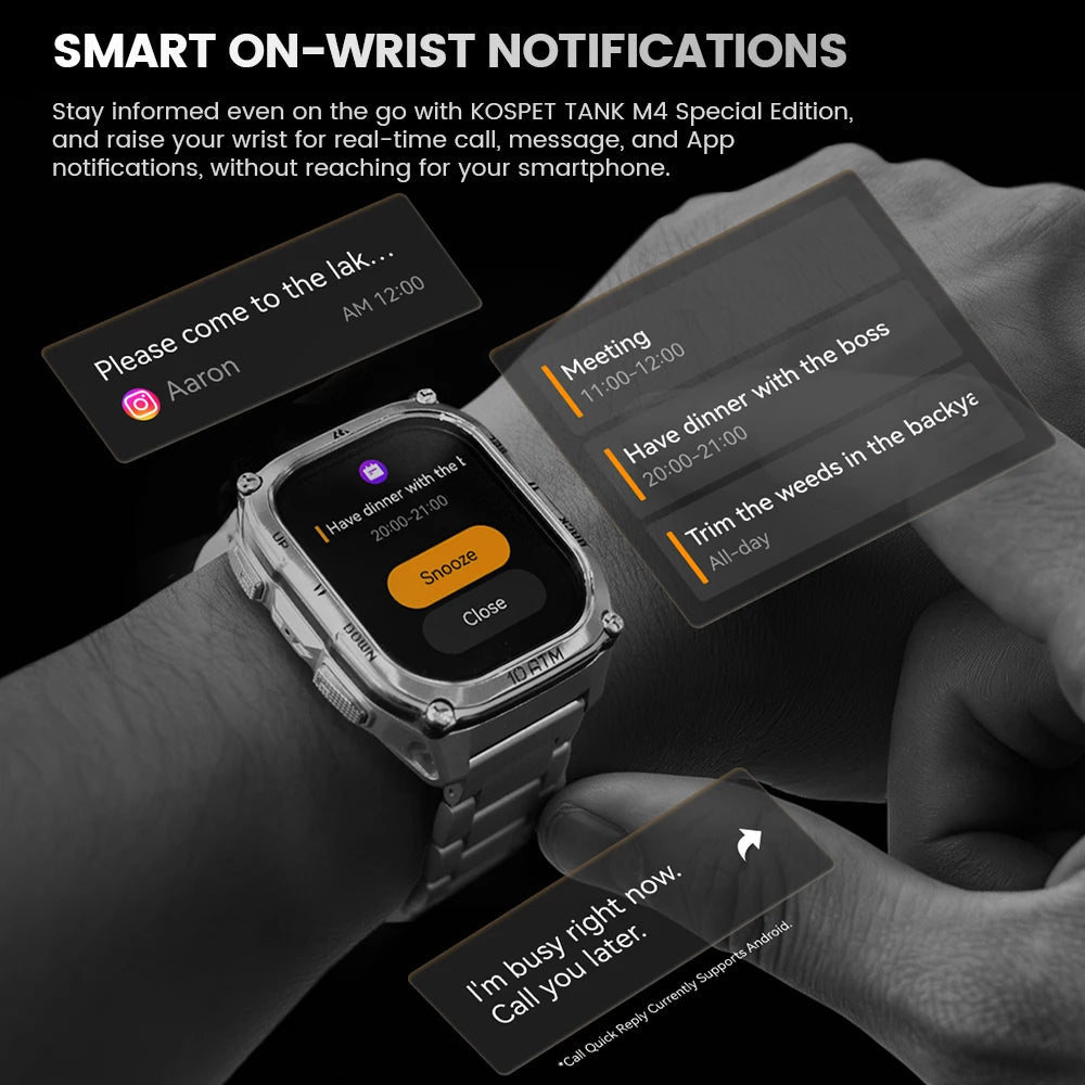 KOSPET Tank M4 Special Edition AMOLED Smartwatch GPS Offline Maps