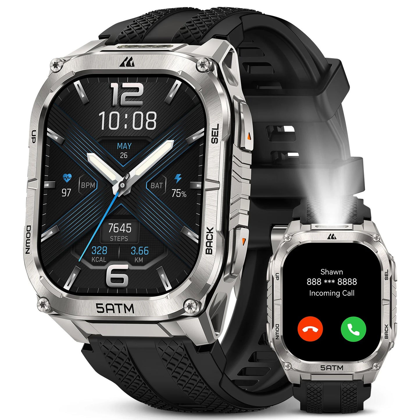 KOSPET Tank M4C Rugged Smartwatch Military Grade GPS With Flashlight