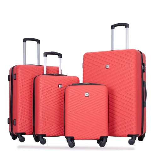 Travelhouse 4 Piece ABS Luggage Set With Spinner Wheels And TSA Lock