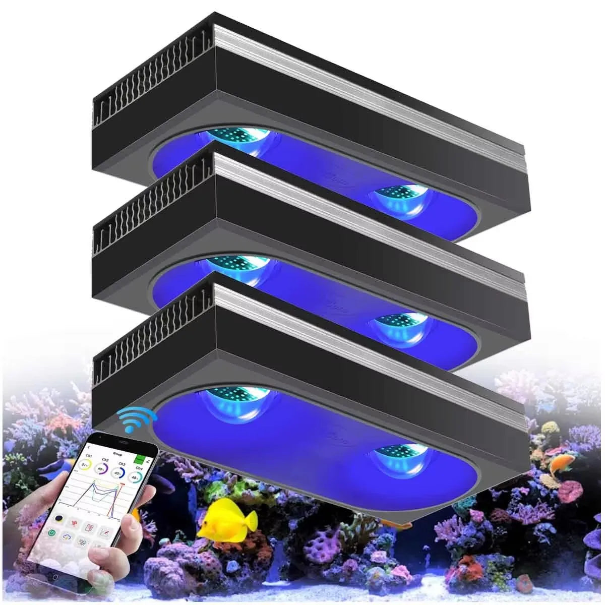 PopBloom RL180 WiFi 180W Full Spectrum LED Aquarium Reef Light