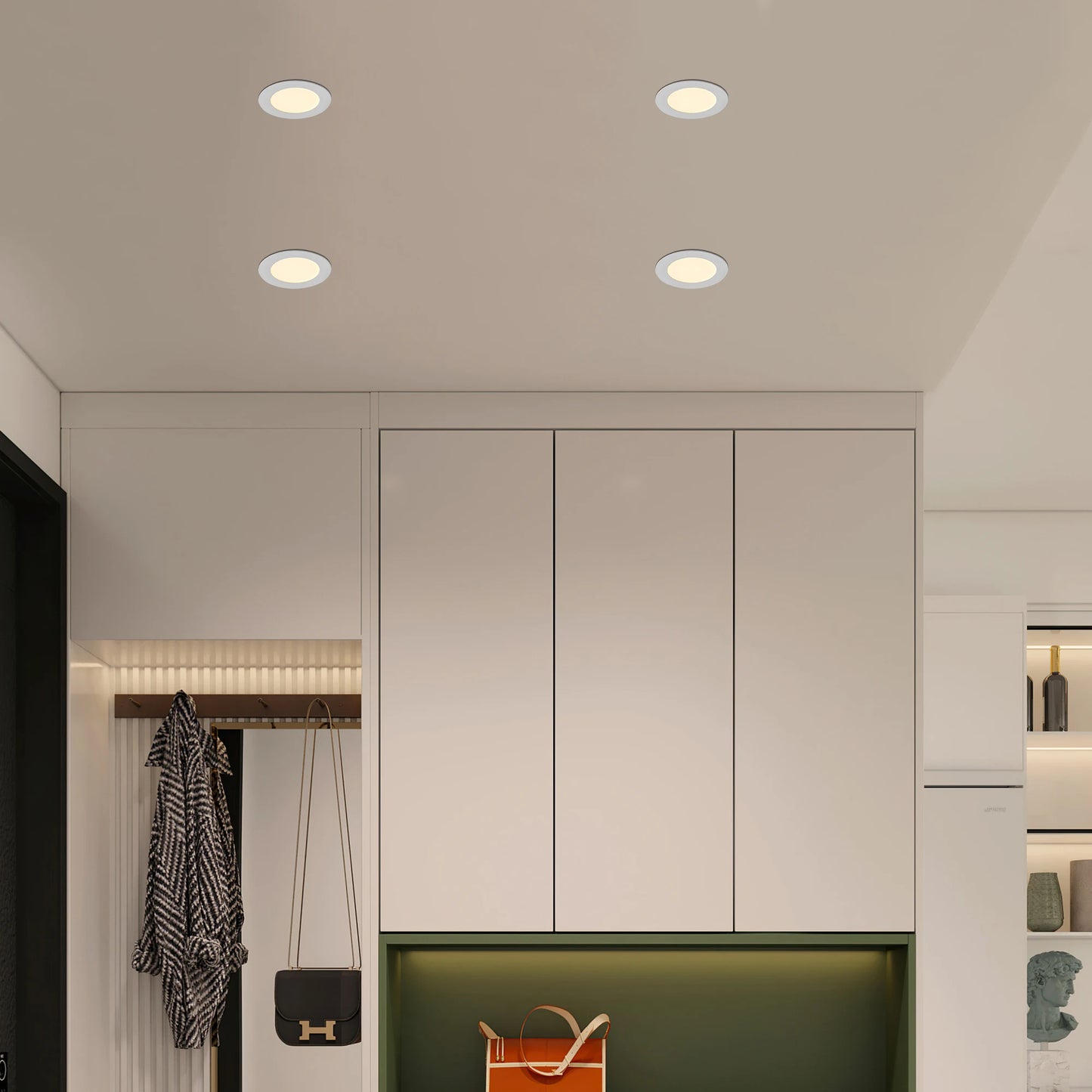ARLGSITE 12-Piece Shell-Less LED Ceiling Lights Dimmable Downlights 3000K-5000K