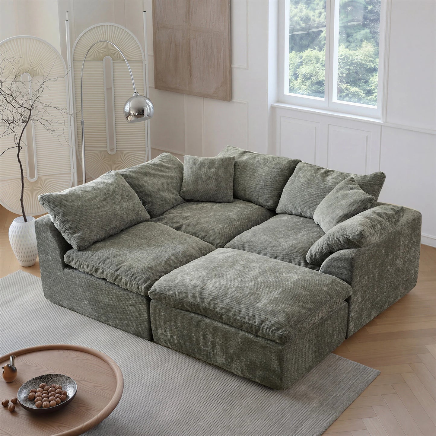 Yeflixvrau Modern Modular Sectional Sofa Cloud Couch Removable Cushions