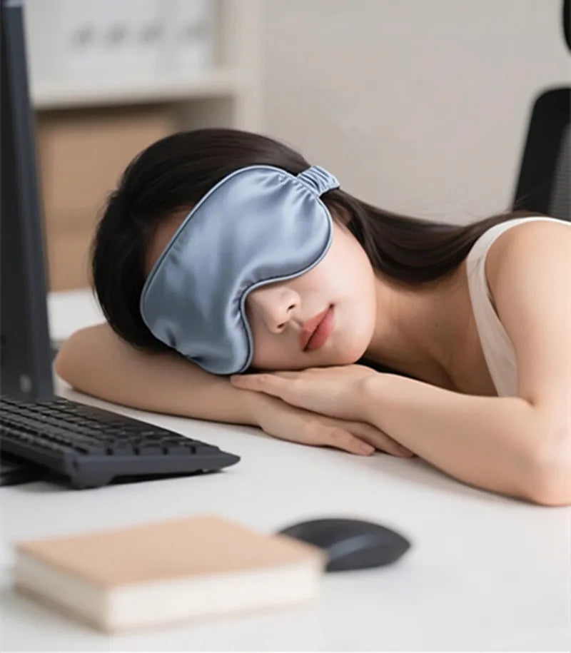 Double Sided Silk Sleep Eye Mask Light Blocking Travel Breathable