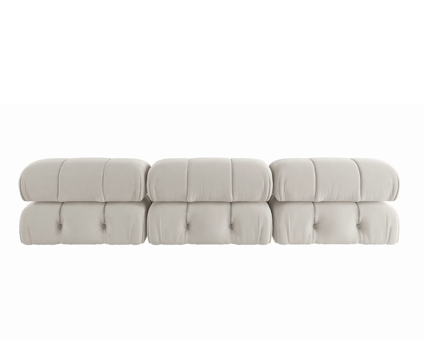 Sdorens Minimalist Modular Sectional Sofa Set Velvet Convertible 3 Seats