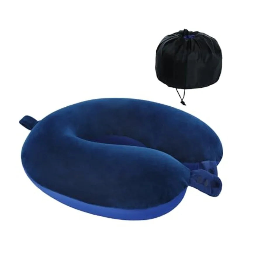 Memory Foam Travel Neck Pillow For Head Support Adjustable Comfort