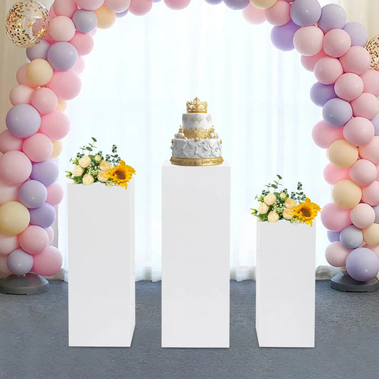 Three Piece Display Pedestal Stands For Weddings And Home Decor