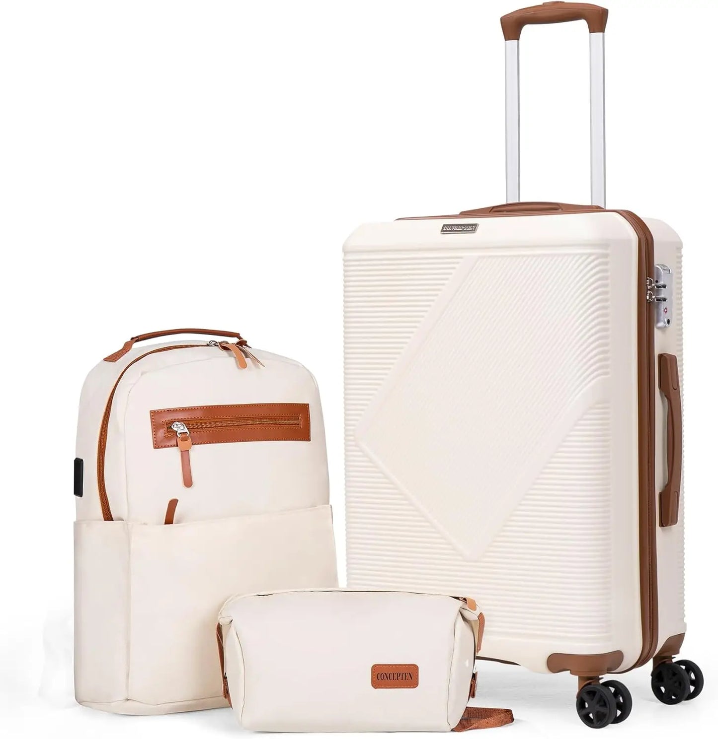 5-Piece ABS Hardside Luggage Set With TSA Lock Spinner Wheels