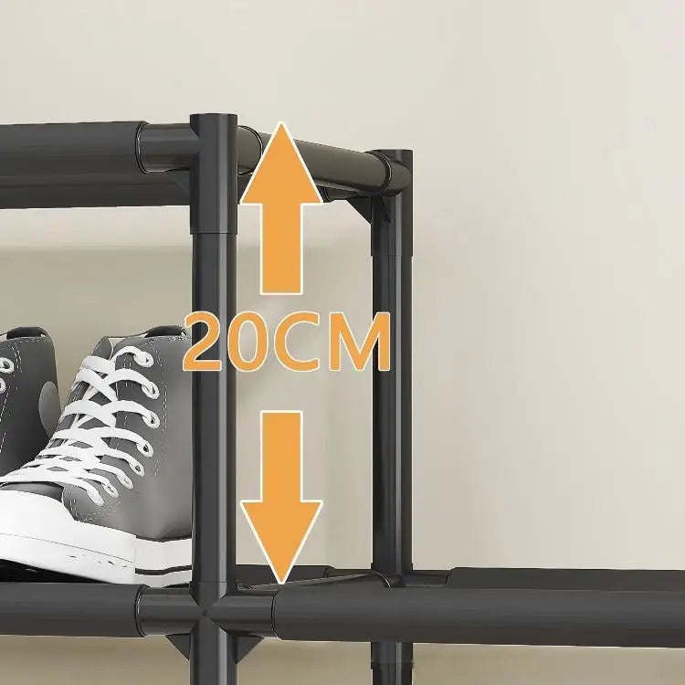 Adjustable Modular Metal Shoe Rack Organizer Multi Tier Free Standing Shelf
