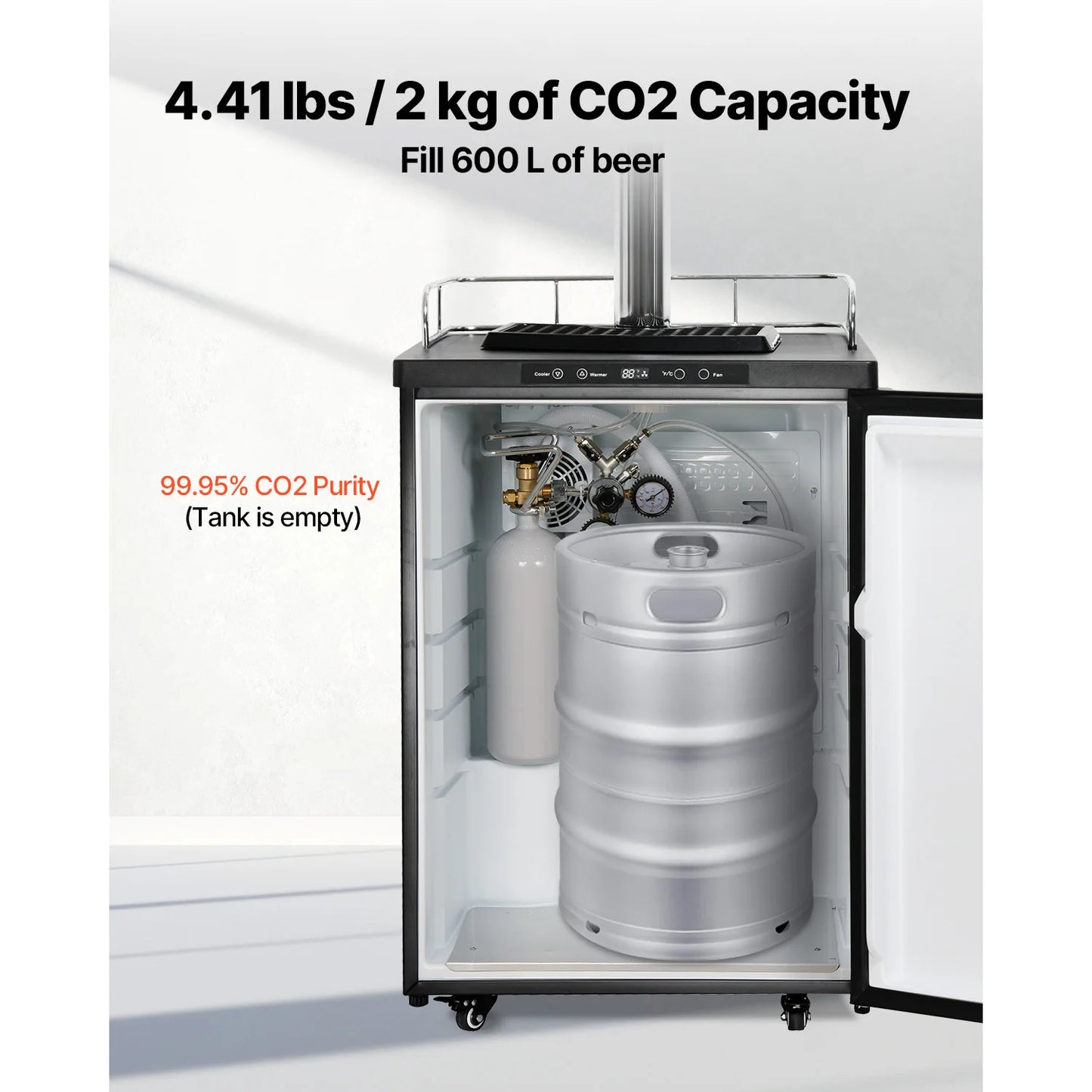 CO2 Tank Alloy Steel Cylinder For Draft Beer Dispensing