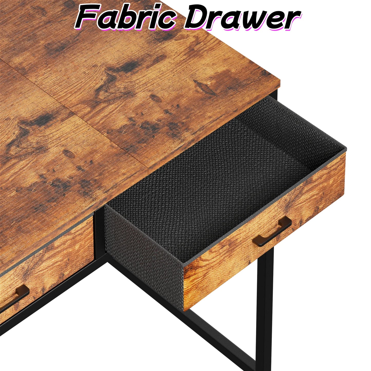FRODROVIA Six Drawer Office Desk With Storage For Home Office