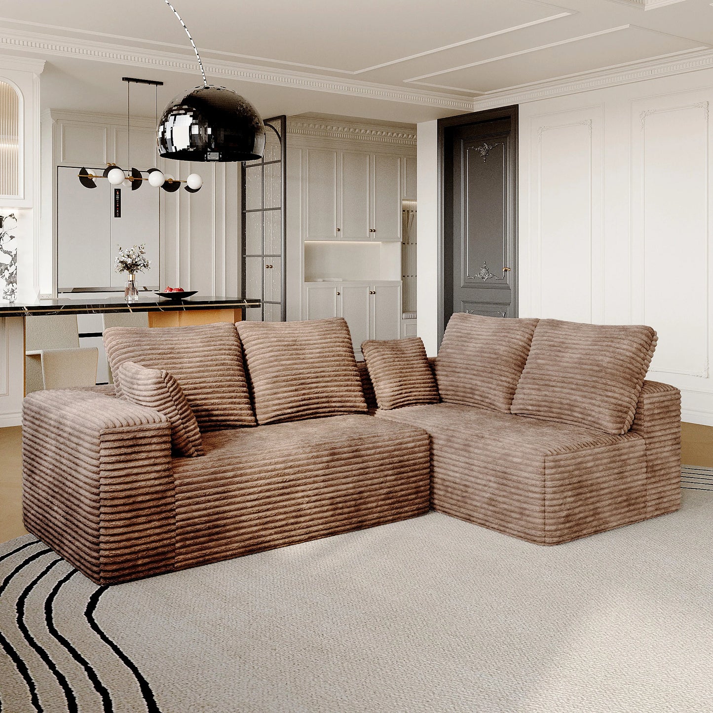 Sdorens Cloud Sectional Sofa L Shaped Chaise For Living Room