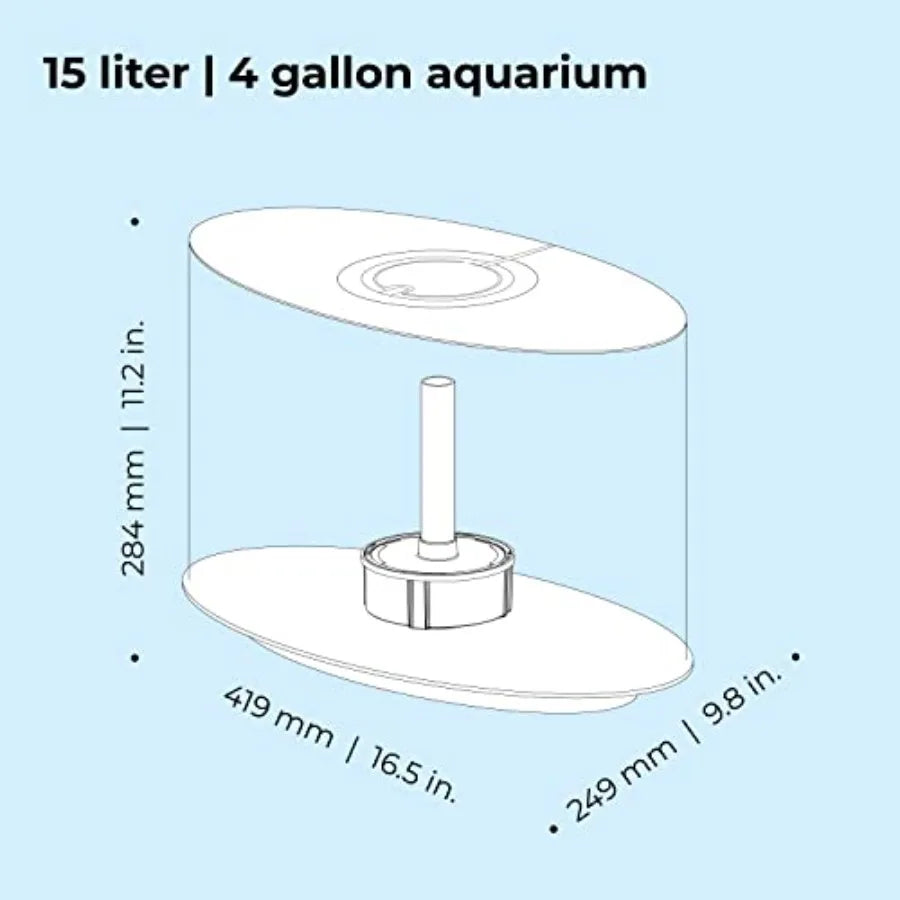 Tabletop Acrylic Aquarium With Integrated LED Lighting