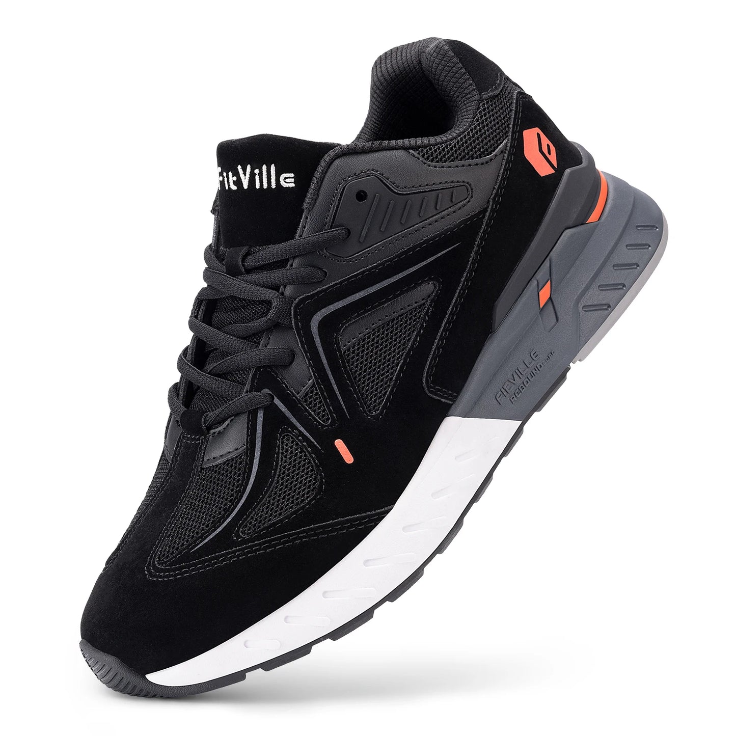 Fittington Mens Extra Wide Walking Shoes Non Slip Flat Feet