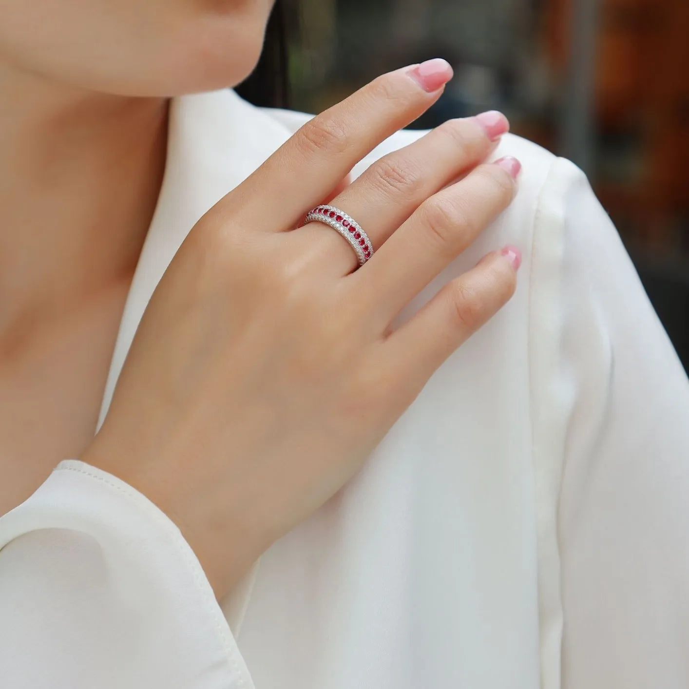S925 Sterling Silver Moissanite Ring For Women Elegant Jewelry