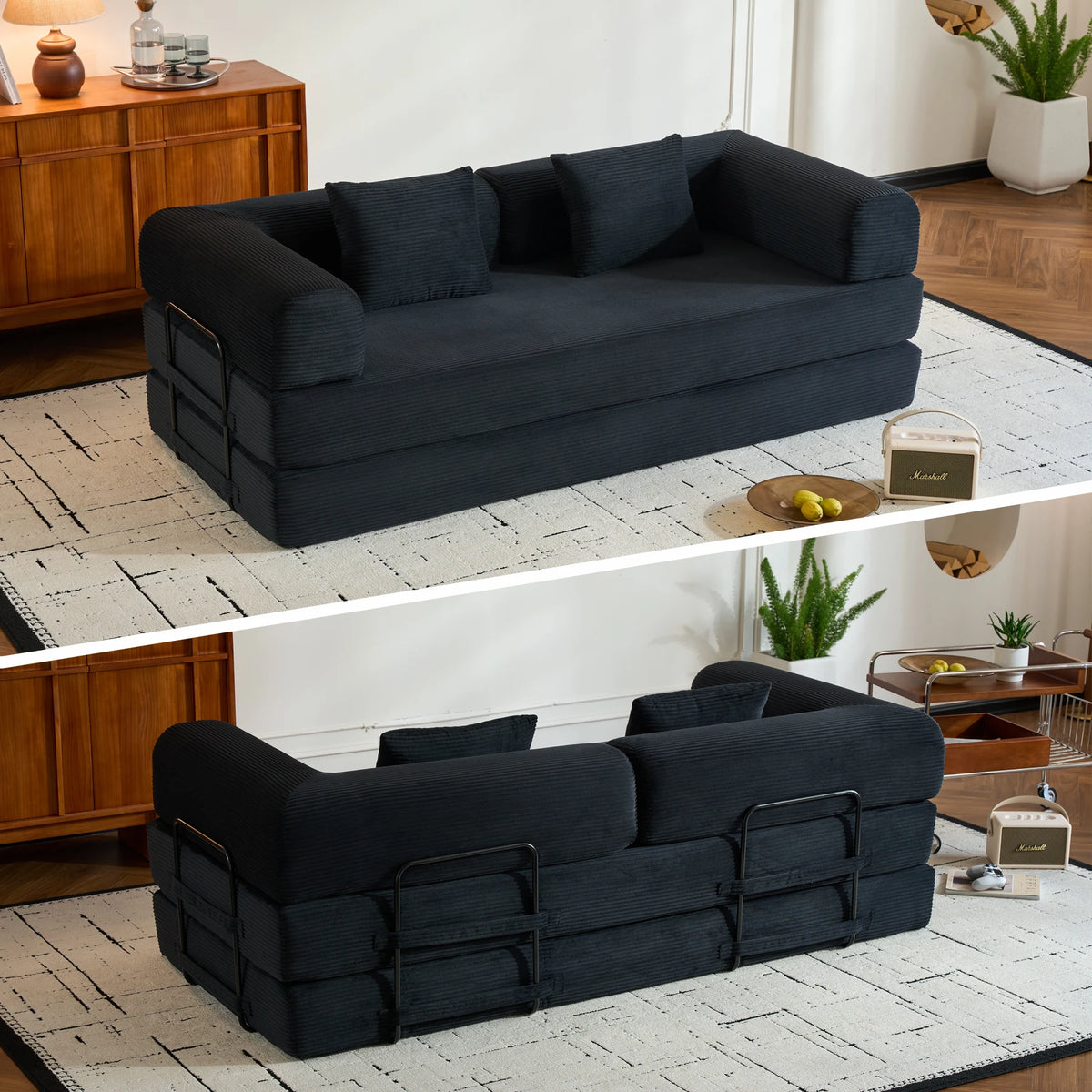 Tholasis Convertible Folding Sofa Bed Futon Couch Loveseat