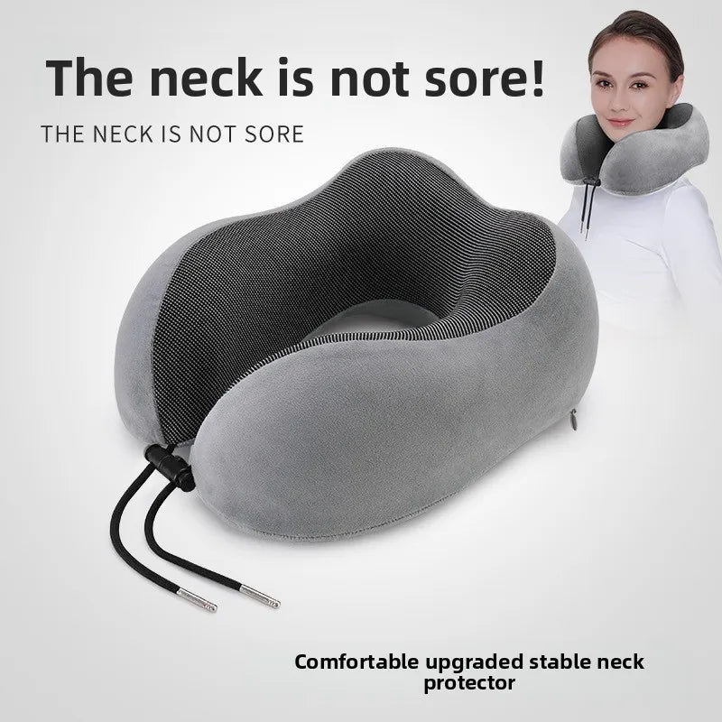U Shaped Memory Foam Neck Pillow Travel Massage Cushion