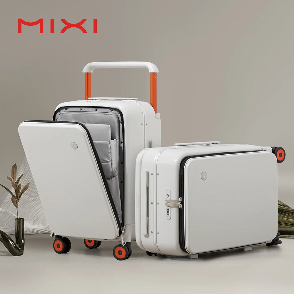 Mixi Carry On Luggage Unisex Wide Handle PC Aluminum Frame