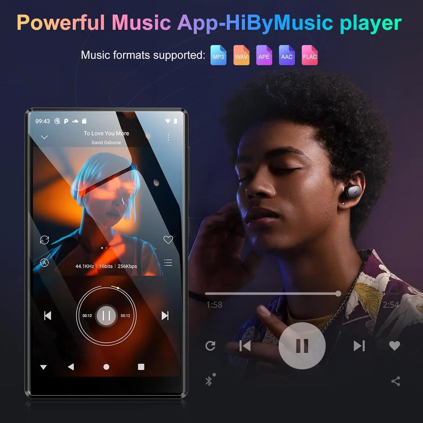 Oilsky Android 13 MP3 MP4 Player With Bluetooth WiFi 1TB