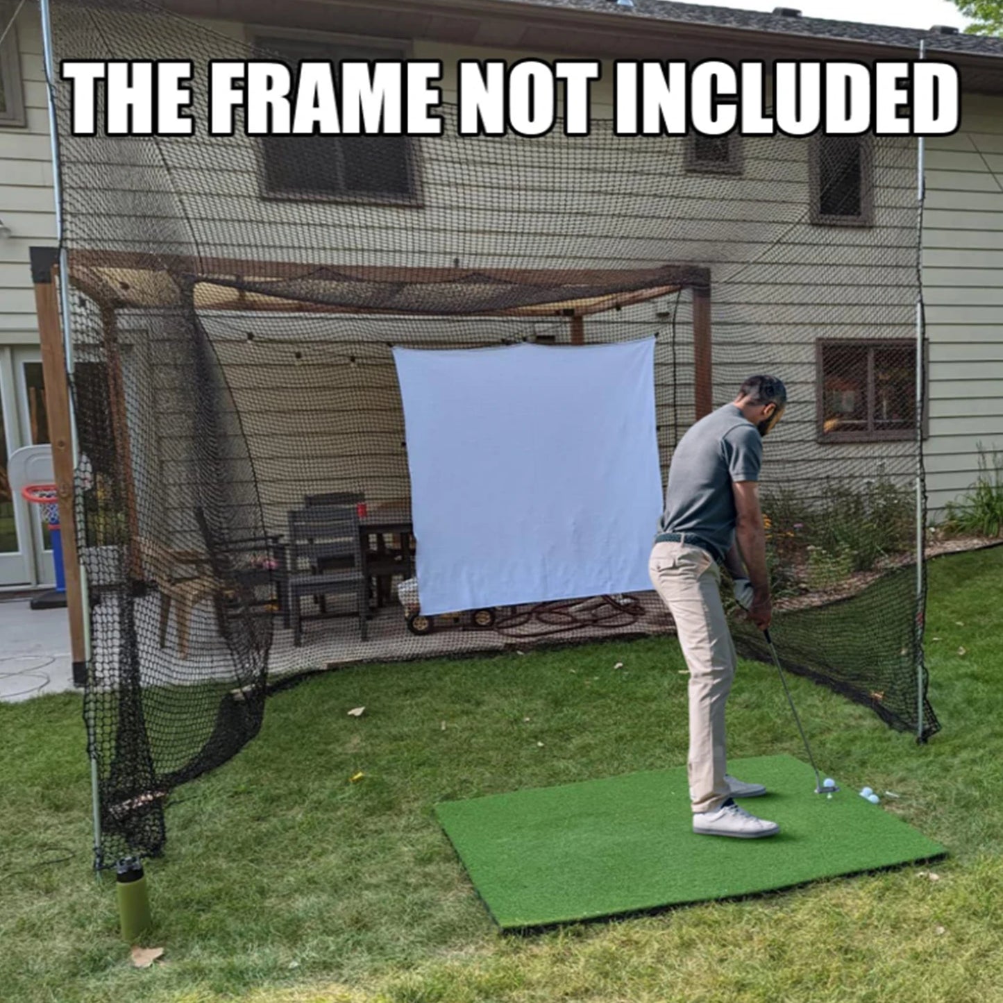 Golf Hitting Net Foldable Portable Batting Cage For Indoor Outdoor Training