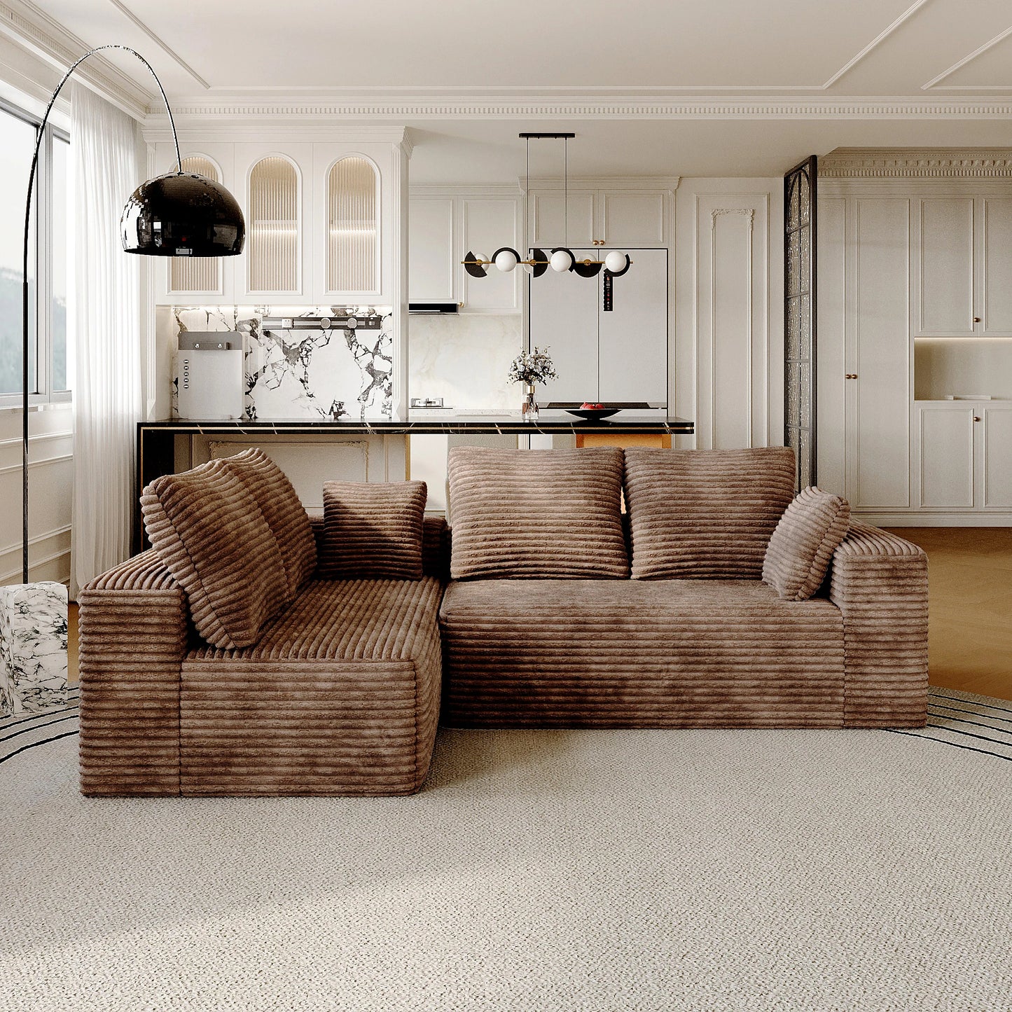 Sdorens Cloud Sectional Sofa L Shaped Chaise For Living Room