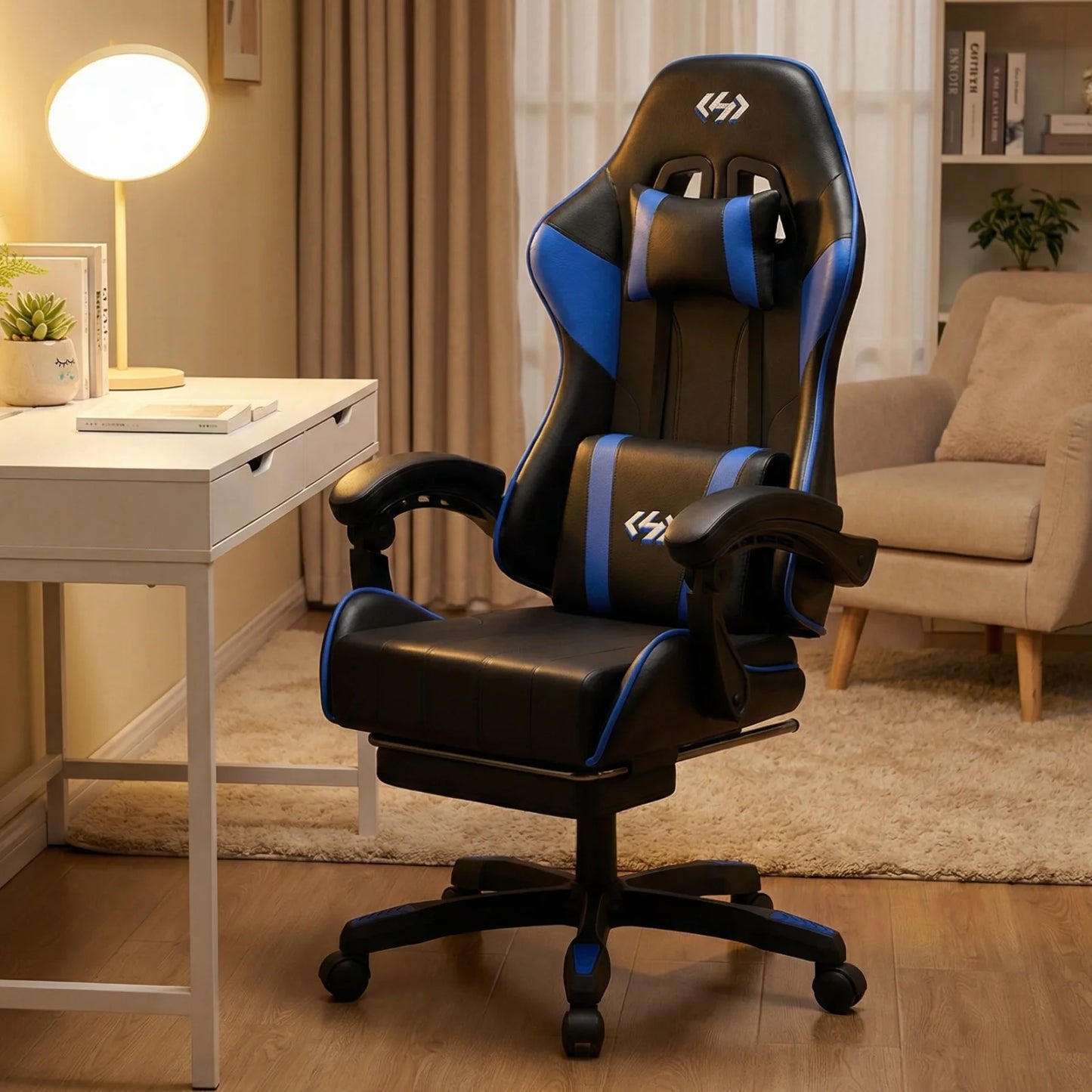 FRODROVIA Ergonomic Gaming Chair With Adjustable Height And Lumbar Support