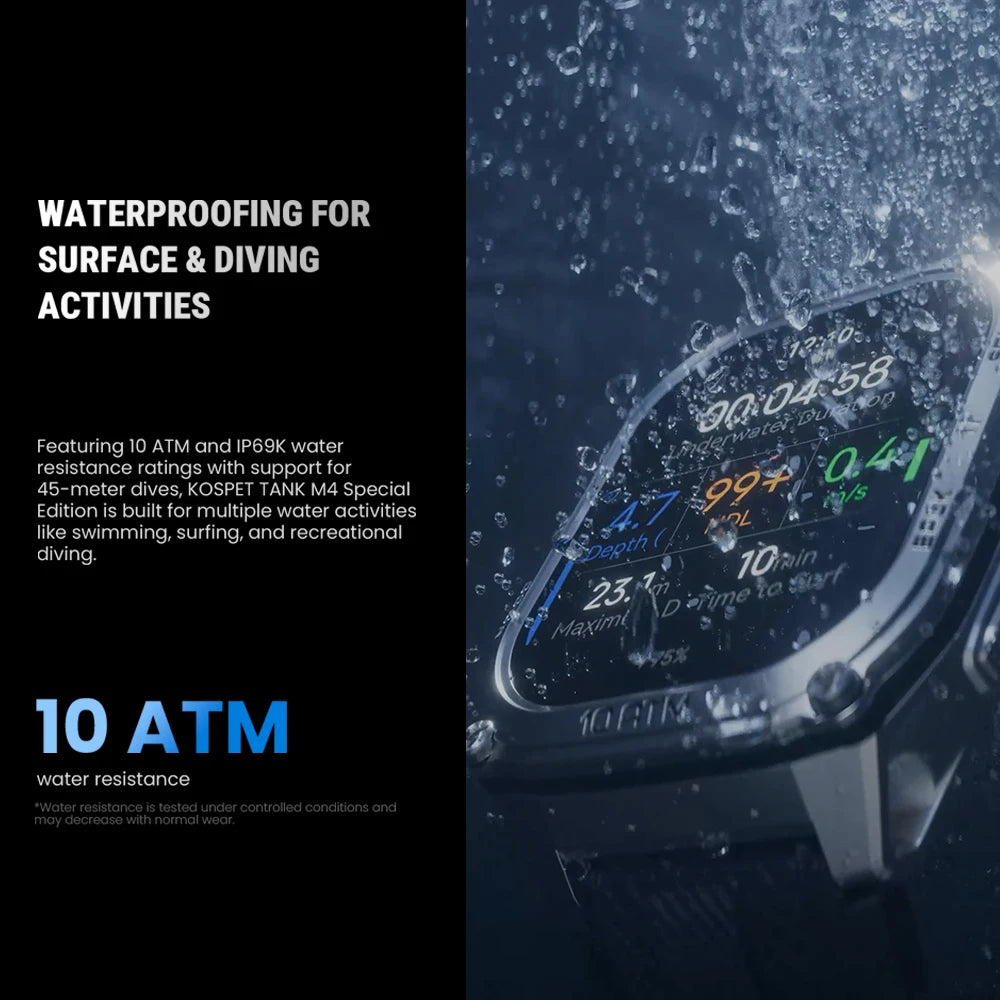 KOSPET Tank M4 Special Edition AMOLED Smartwatch GPS Offline Maps