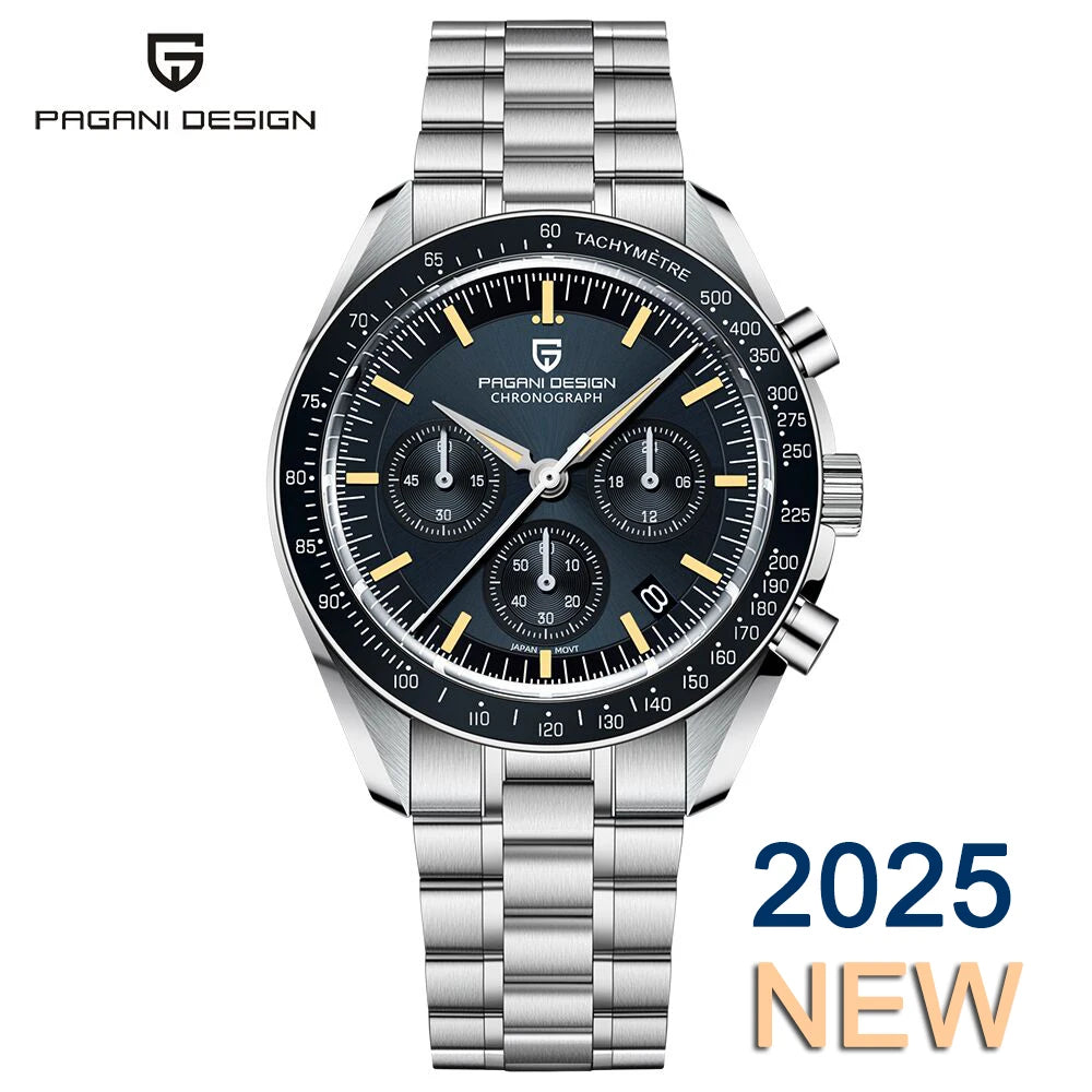 PAGANI DESIGN Luxury Quartz Chronograph Watch for Men with Date