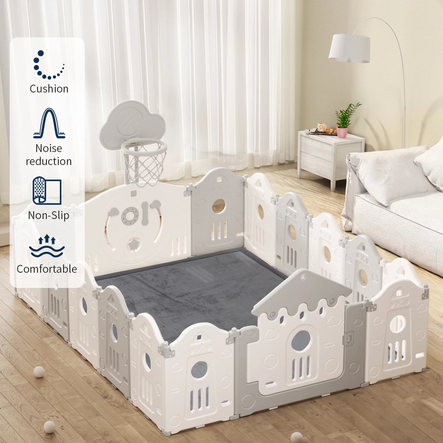 PaPaMat Memory Foam Floor Carpet With Non Slip Velvet Rug