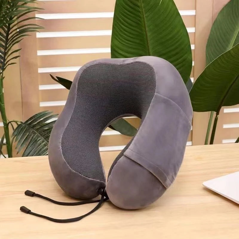 U Shaped Memory Foam Neck Pillow Travel Massage Cushion