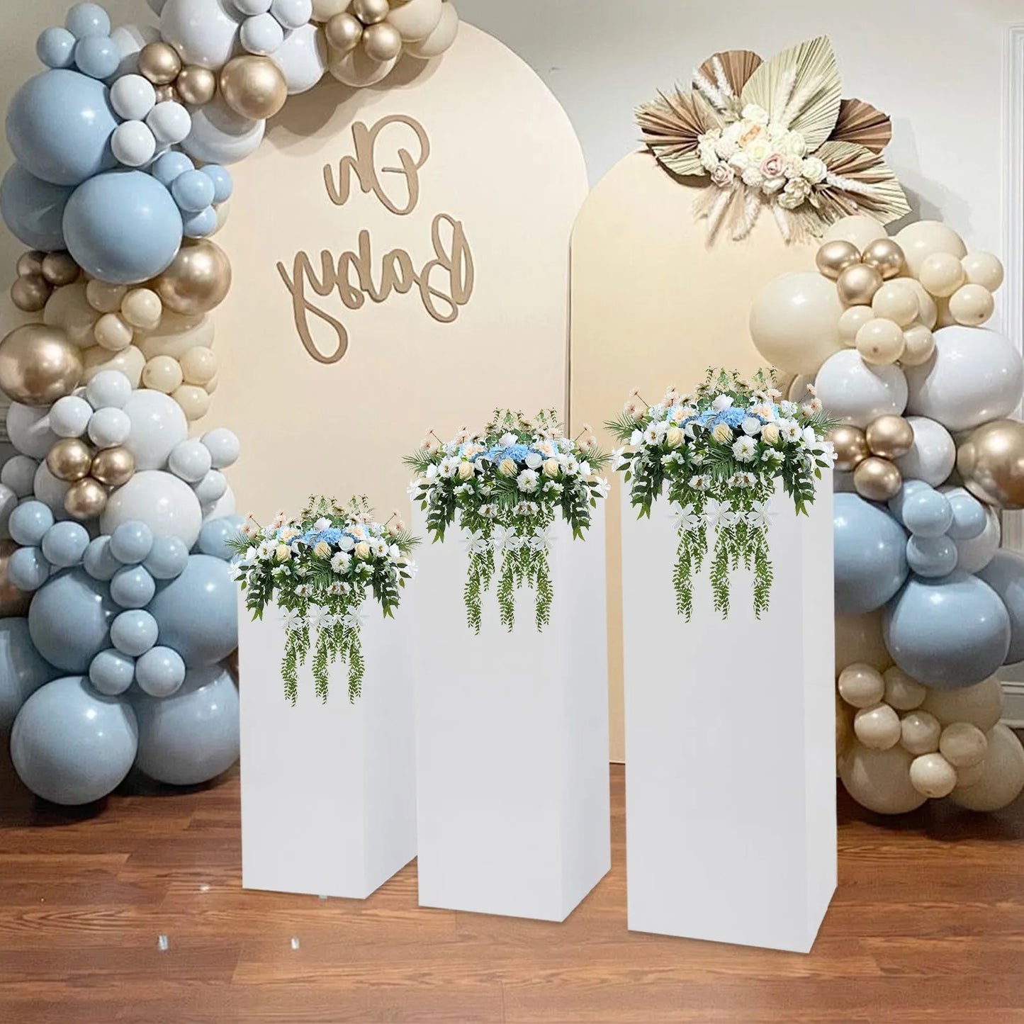 Three Piece Display Pedestal Stands For Weddings And Home Decor